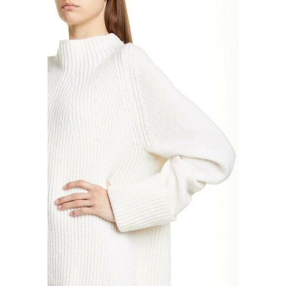 Vince Sweater Mix Stitch Funnel Neck Long Slv Wool - Picture 5 of 12